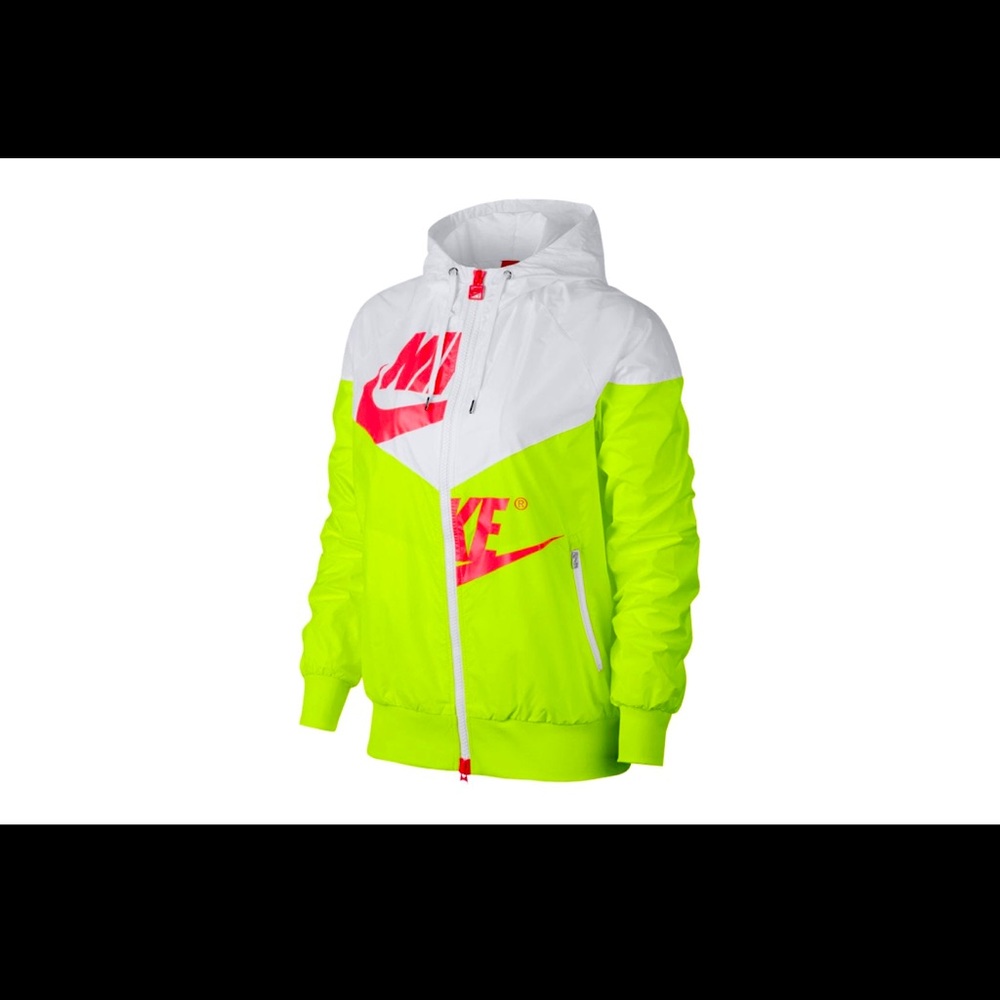 Nike Windrunner Neon Jacket White/Volt/Hot Punch NWOT